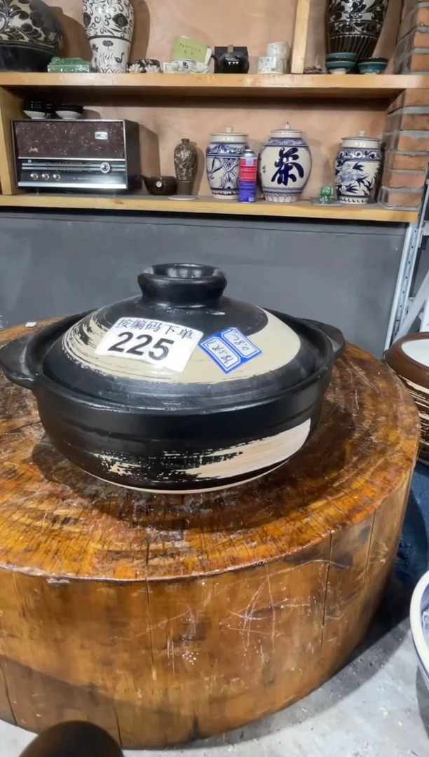 陶土3号链接225日式砂锅0.8升*18.5高7