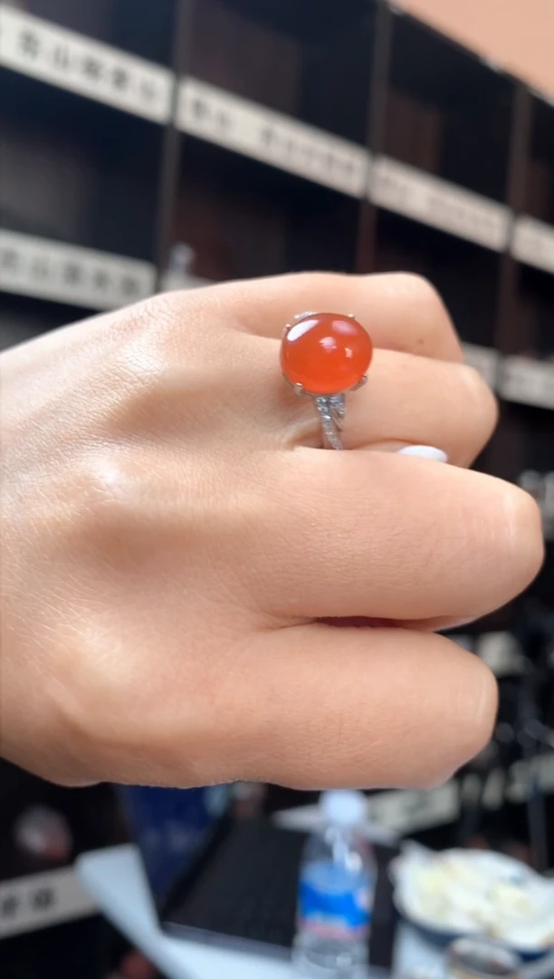 【闪购商品】南红玛瑙戒指未镶嵌原矿南红戒指设计款