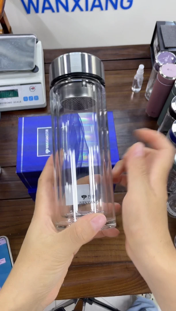 高硼硅玻璃盖子款万象双层v409-370ml