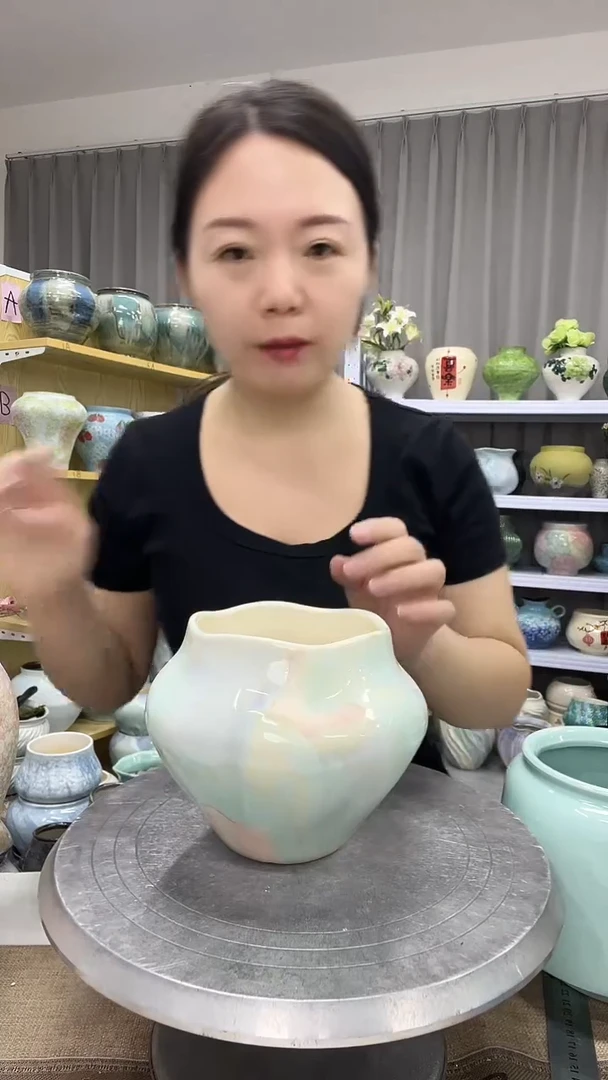 【10.17】陶瓷花盆直播  口径11     高度 14