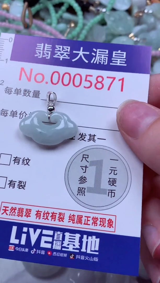 吊坠(不含链)未镶嵌翡翠5871