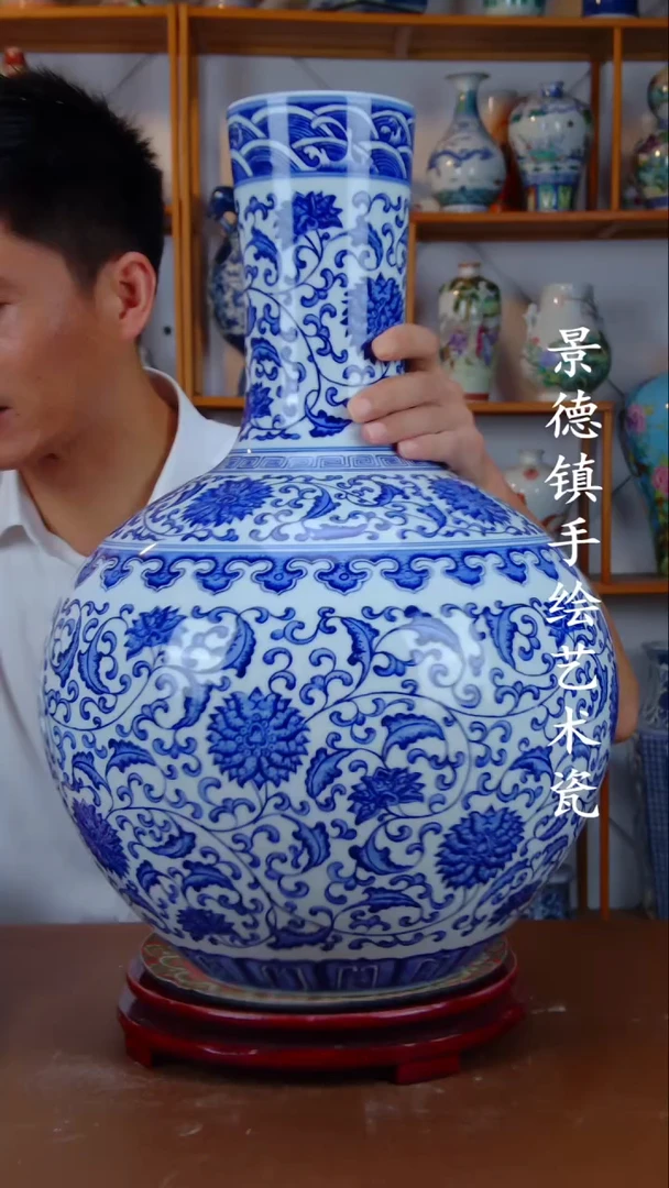 现代景德镇手工手绘陶瓷摆件20