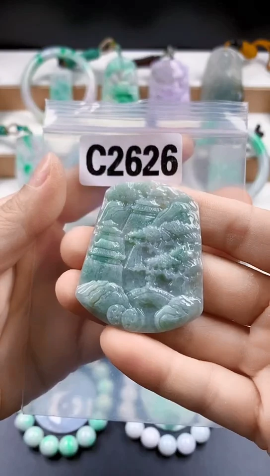 颈饰未镶嵌翡翠天然翡翠吊坠挂件