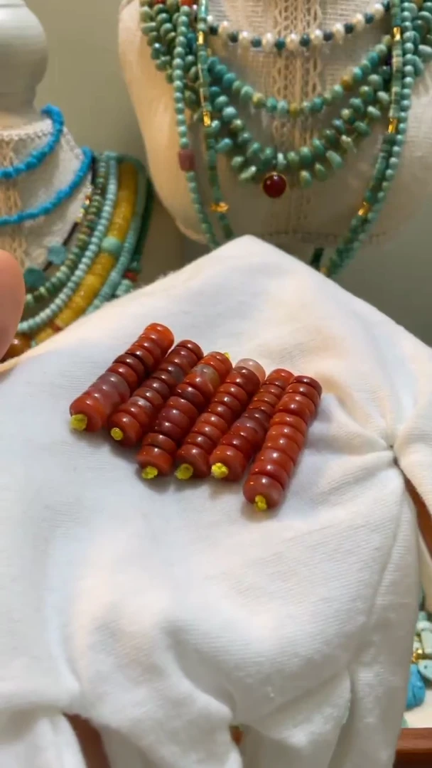 未镶嵌南红玛瑙珠宝半成品7mm隔片（一组）