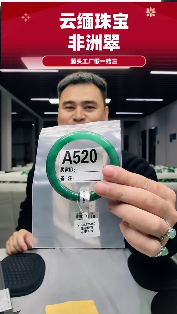 未镶嵌手镯石英质玉（非洲翠）58圈口A520