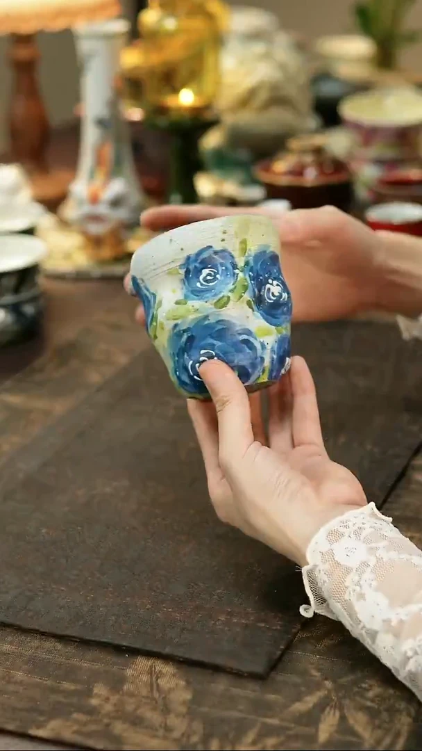 景德镇陶瓷杯碗柴烧多人