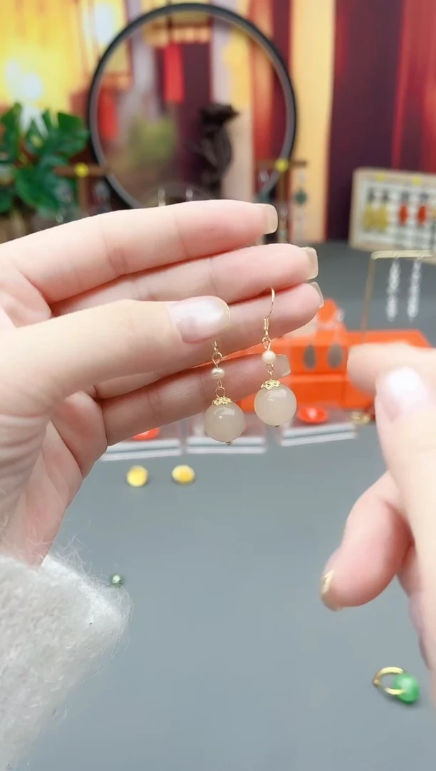 未镶嵌耳钉玛瑙/玉髓218