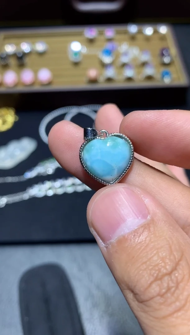 未镶嵌针钠钙石（海纹石）颈饰P87【多样性发其一】