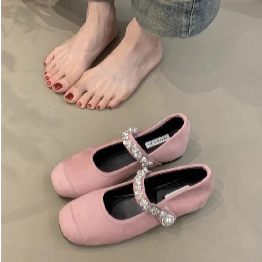 法式厚款玛丽珍鞋内增高平跟单鞋低跟平底鞋女鞋子仙女风夏季