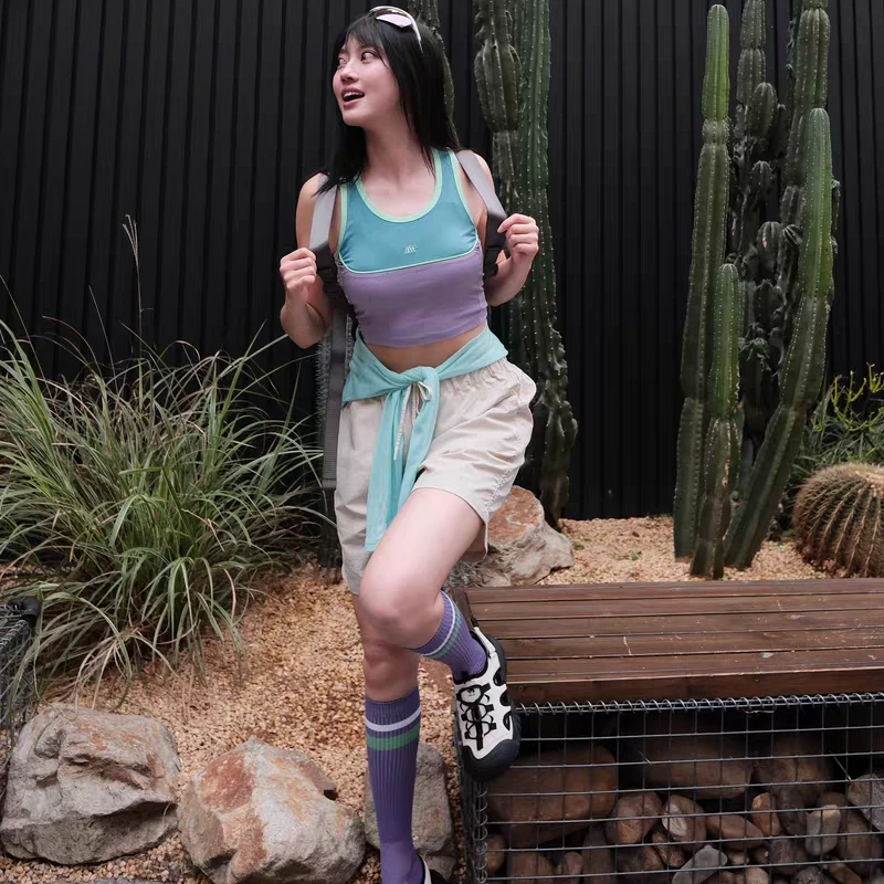 新款舒适弹力腰头凉感速干三分裤户外运动吸湿透气瑜伽短裤DSS113