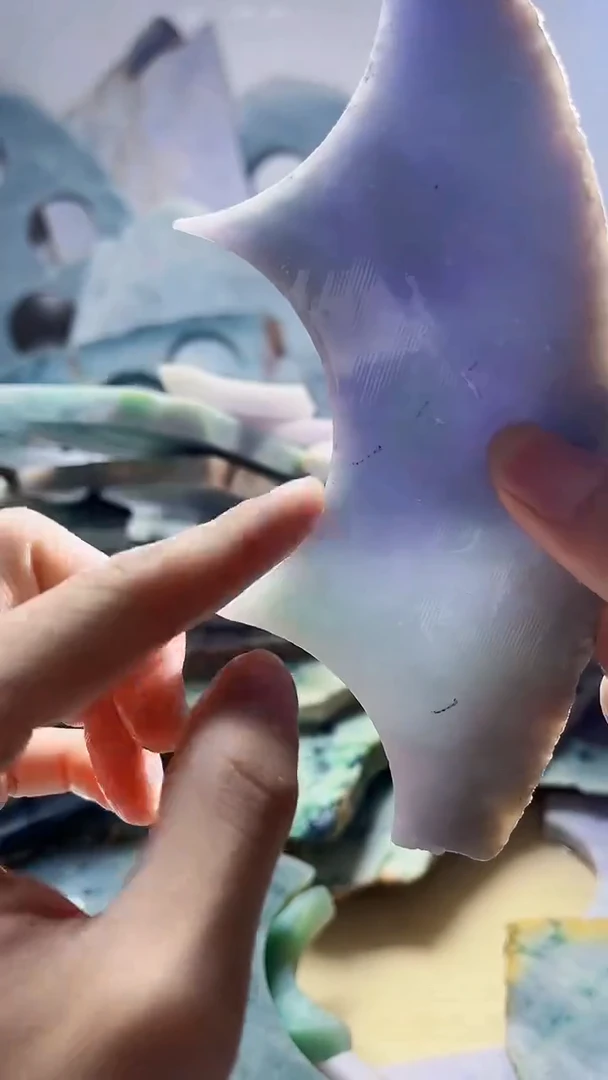 翡翠裸石 缅甸翡翠A货陈5051