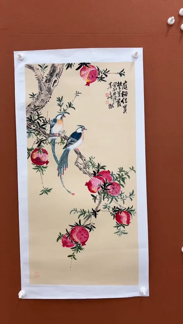 国画李文峰三尺整张没骨花鸟