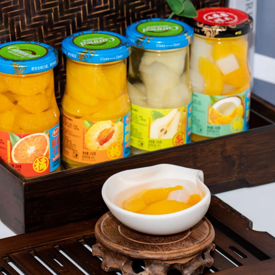 洪日子水果罐头250克*6瓶橘子黄桃梨子罐头新鲜糖水罐头