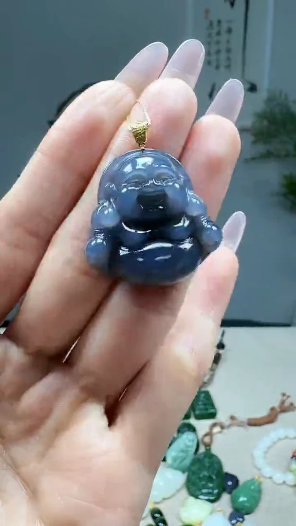 吊坠(不含链)18K金镶嵌和田玉1