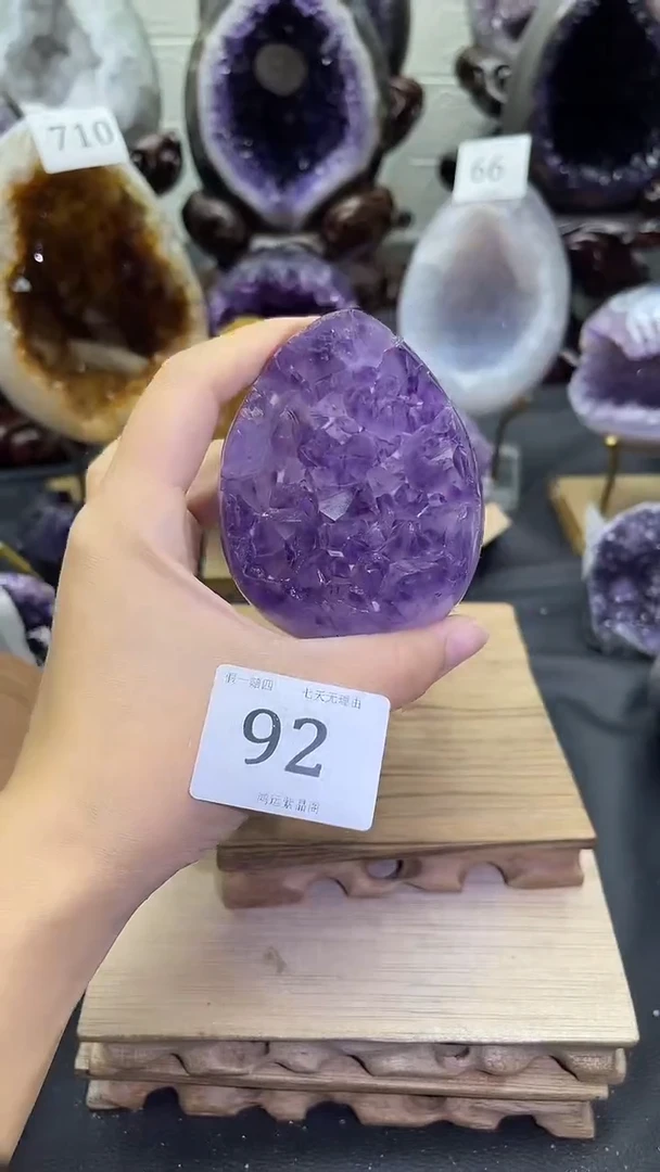 未镶嵌大型摆件（非配饰）紫晶92号龙蛋