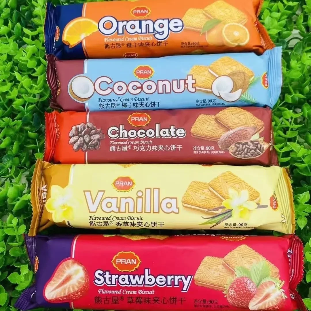 熊古屋孟加拉进口夹心饼干巧克力香草椰子橙子草莓味饼干解馋超值