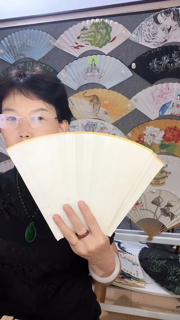 扇子用****5六寸十五方扇面  小马