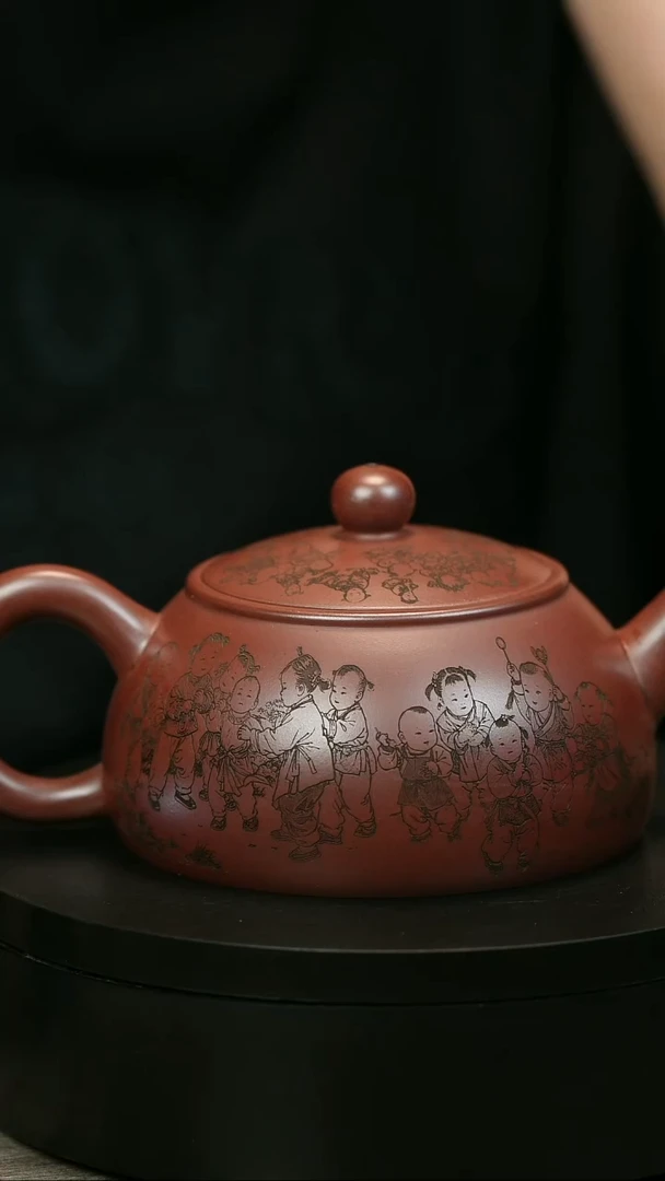茶壶紫砂日*哥H2197陆建平童趣直嘴半月