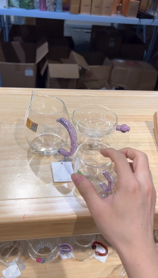 禾器-澄然茶海浅紫+奉珠浅紫+清禾杯浅紫1只