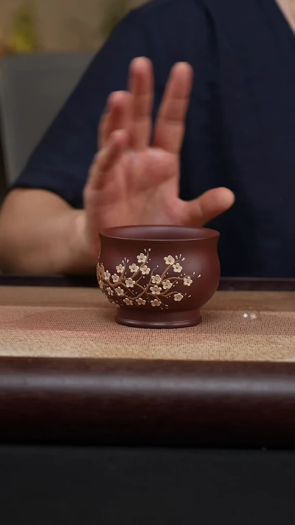 茶壶紫砂泥绘主人杯-高文俊MH-1044