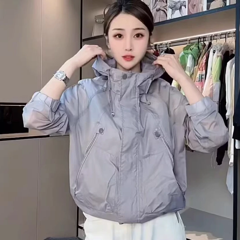 夏季流行设计感透气防晒衣轻薄速干防紫外线小个子女士骑行薄外套