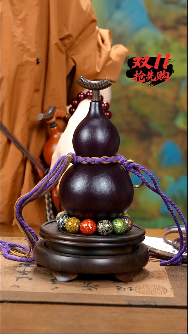 XB017大漆酒葫芦不包手串