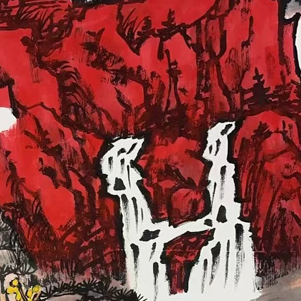 橱窗展示/齐派艺術/朱大明/宣纸国画/带证书