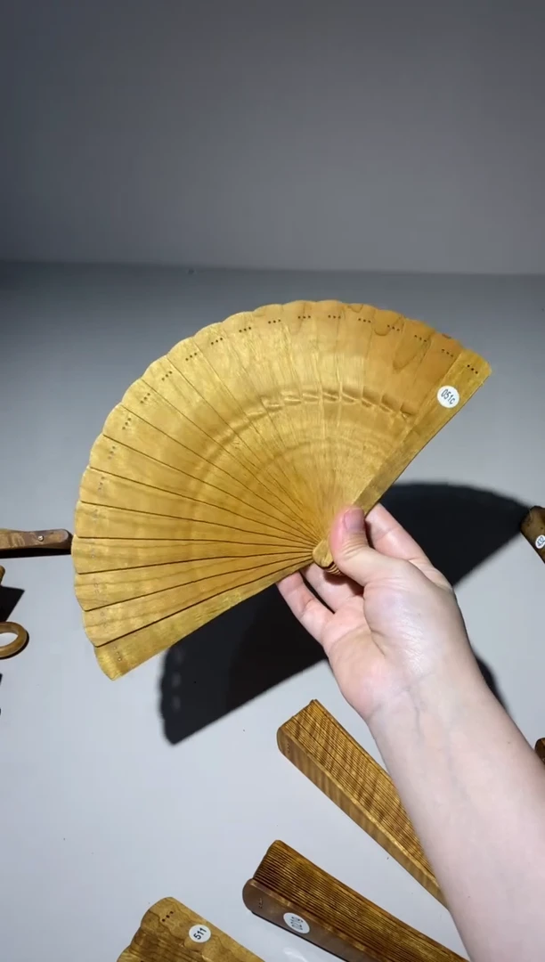 金丝楠16cm金丝楠木小叶桢楠扇51c