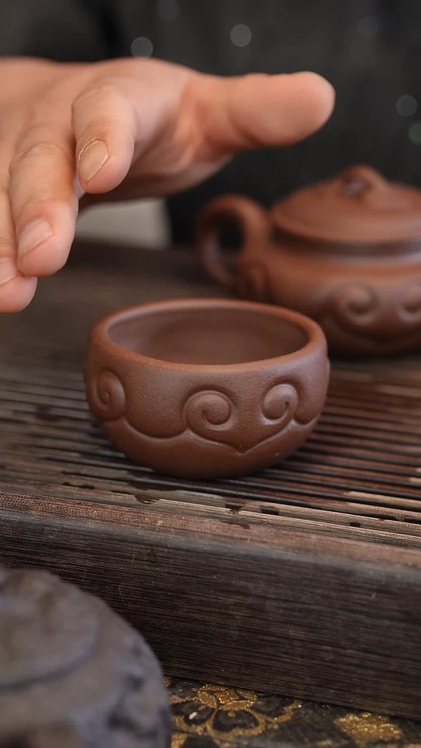 茶壶紫砂全手如意杯子150cc