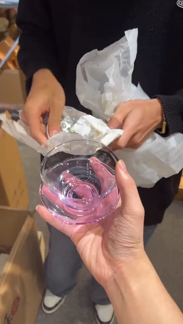 禾器-荷叶盖碗-浅紫色