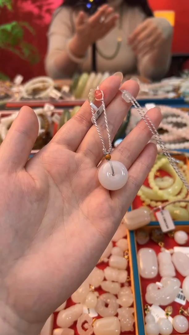 【闪购商品】和田玉吊坠未镶嵌白玉平安扣20mm