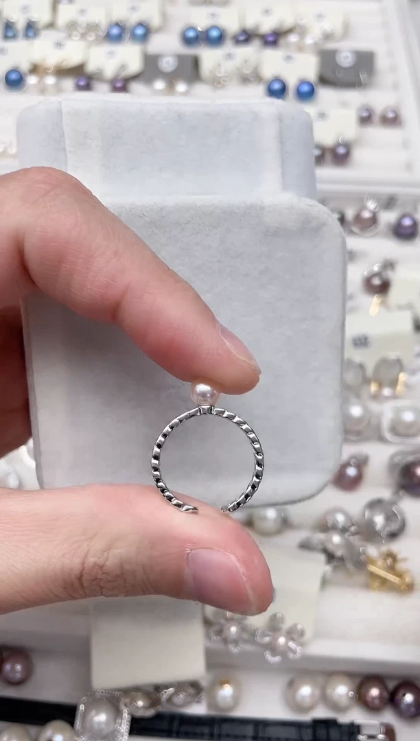 【闪购商品】海水珍珠戒指银S925镶嵌戒指