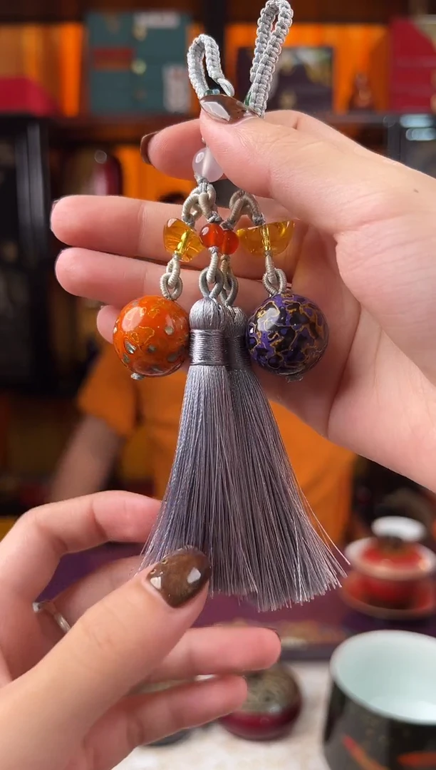 橙紫2.0大漆珠-太古大漆