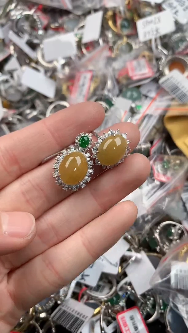 银S925镶嵌戒指翡翠333     7