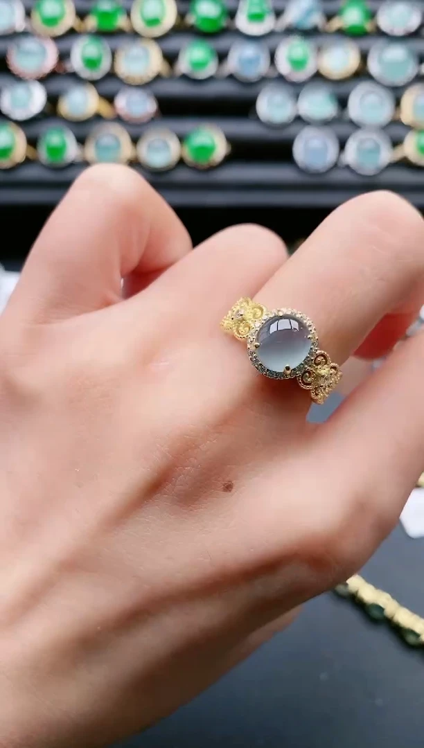 【闪购商品】翡翠戒指银S925镶嵌111111