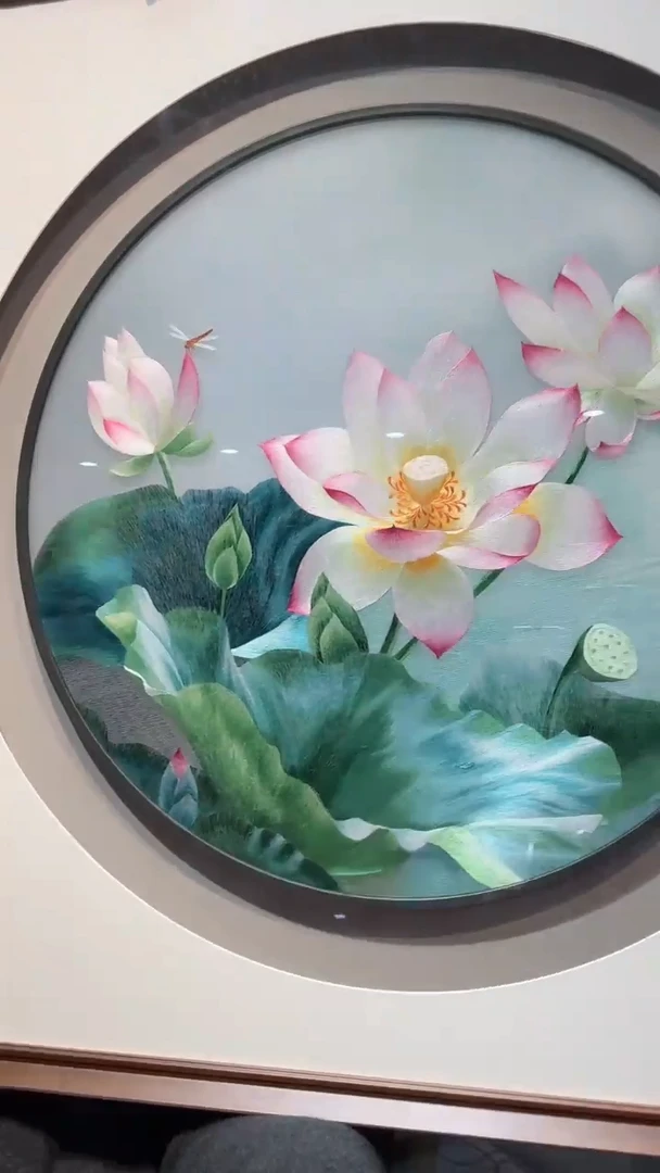 横款非遗苏绣手工刺绣装饰画