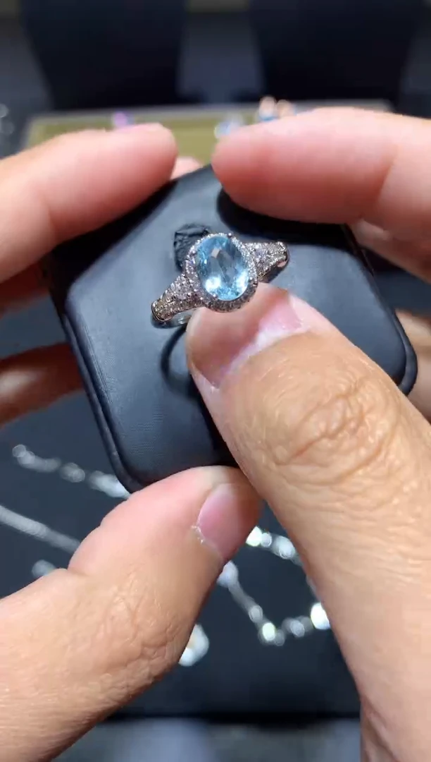 未镶嵌戒圈海蓝宝石E25【多样性发其一】