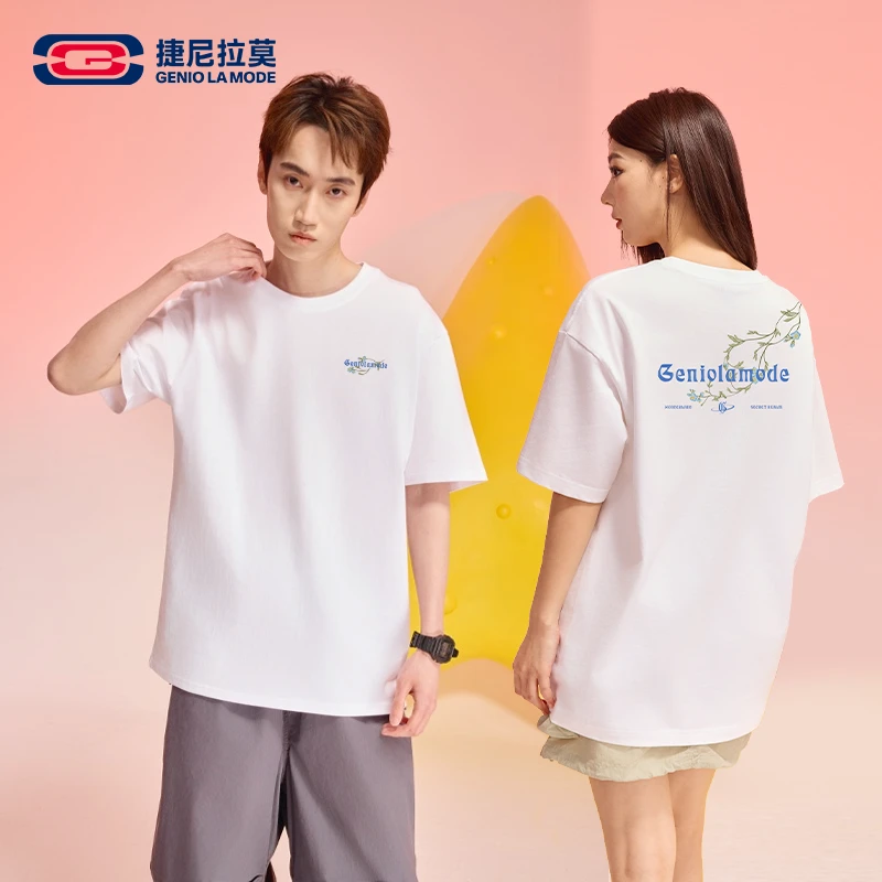 GENIO LAMODE索罗娜凉感棉夏季短袖T恤衫抗菌休闲半袖男女同款SY