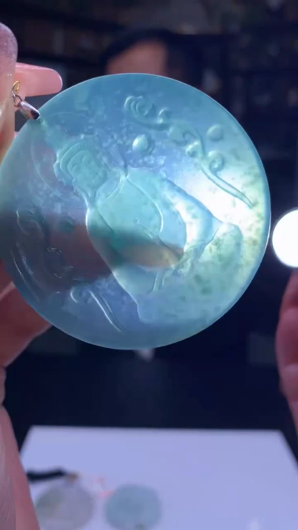 【闪购商品】定制翡翠未镶嵌1076ry-毛货挂件7