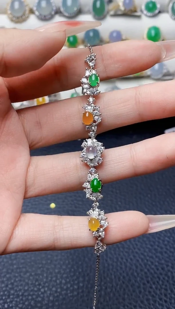 银S925镶嵌戒指翡翠5204