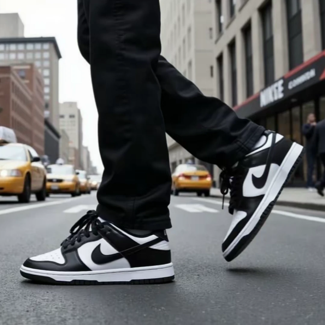 耐克NIKE男子秋冬户外dunk LOWRETRO黑白熊猫运动休闲鞋HF5441100