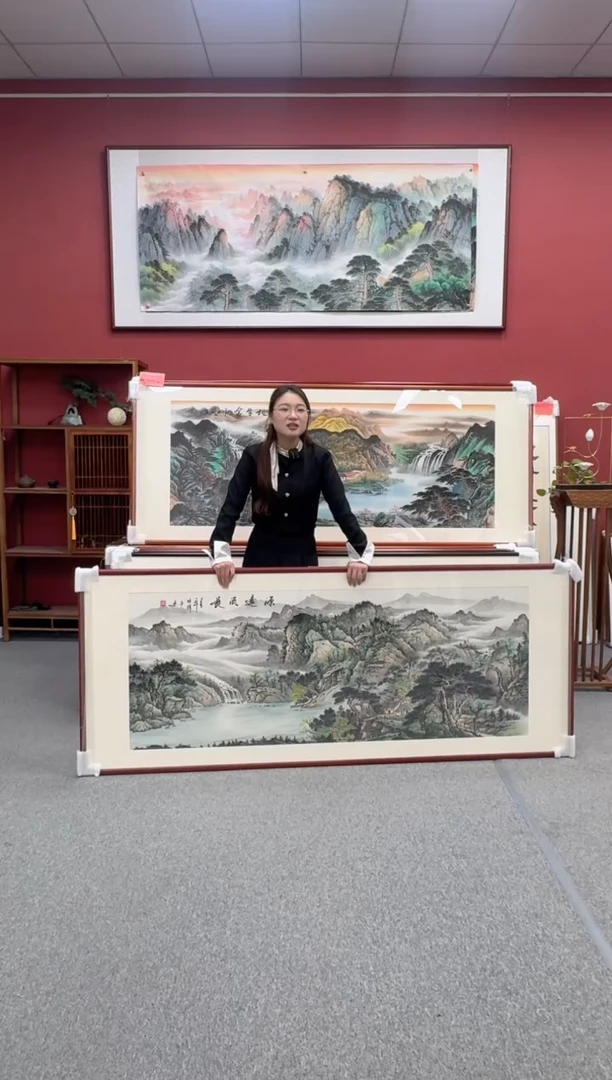 国画手绘 源远流长 219*88