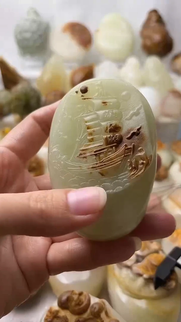 石材古青石棉纹正常不退换一帆风顺微瑕