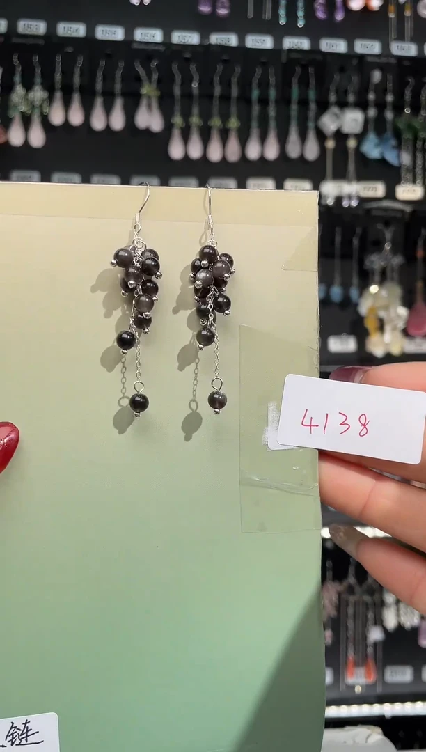 【闪购商品】紫晶耳饰银S925镶嵌喜欢拍