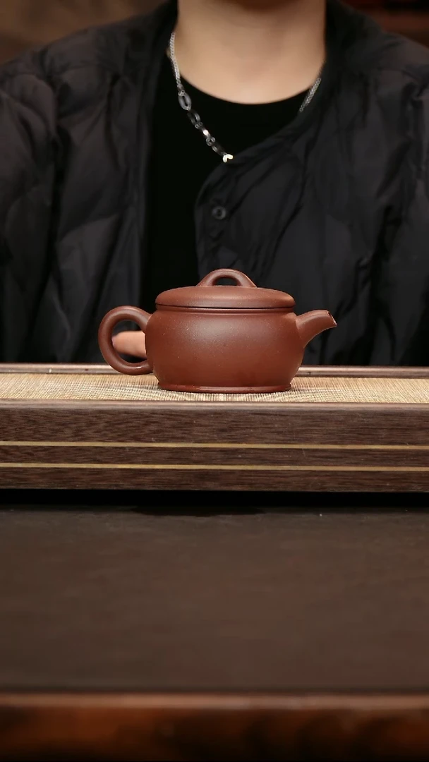 茶杯紫砂紫泥 面包汉瓦230cc·