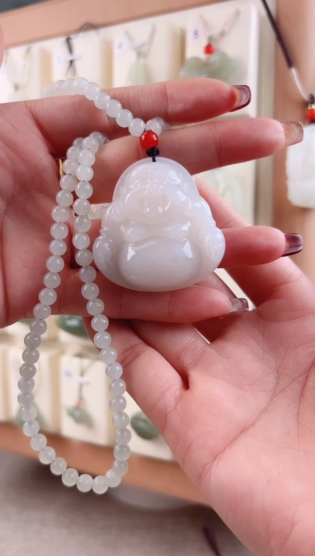 【闪购商品】和田玉吊坠(不含链)未镶嵌全珠链佛公