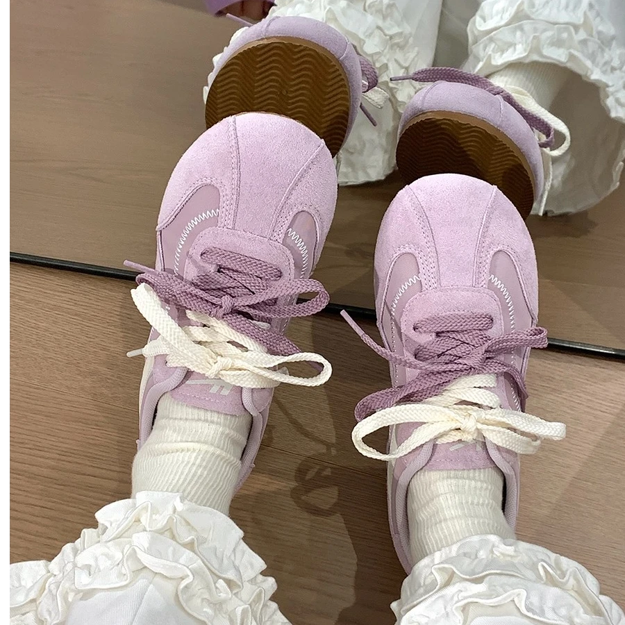 回力香芋紫芭蕾德训鞋休闲鞋女2025新款秋季女鞋百搭时尚软底鞋子