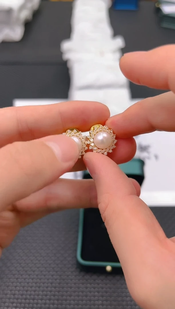 未镶嵌淡水珍珠耳饰ed1014