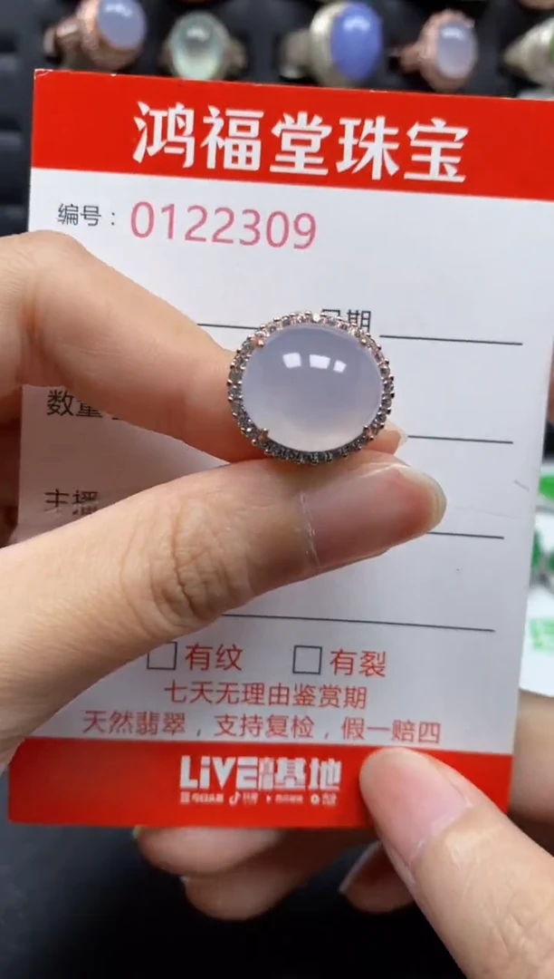银S925镶嵌戒指翡翠2309