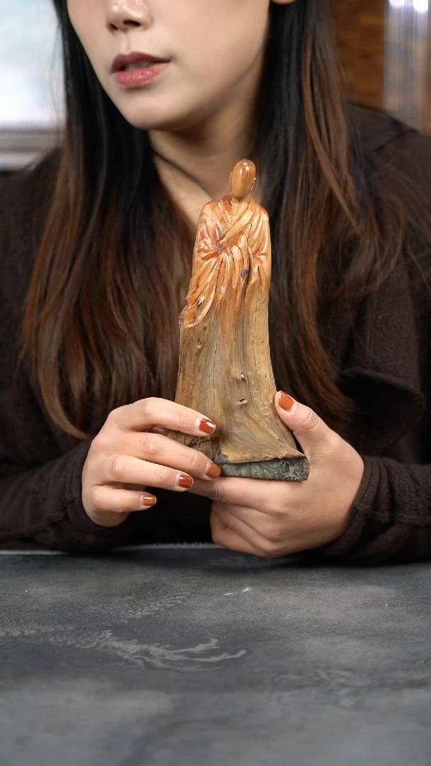 【闪购商品】柏木（崖柏）木雕淳化黑油精工无相3